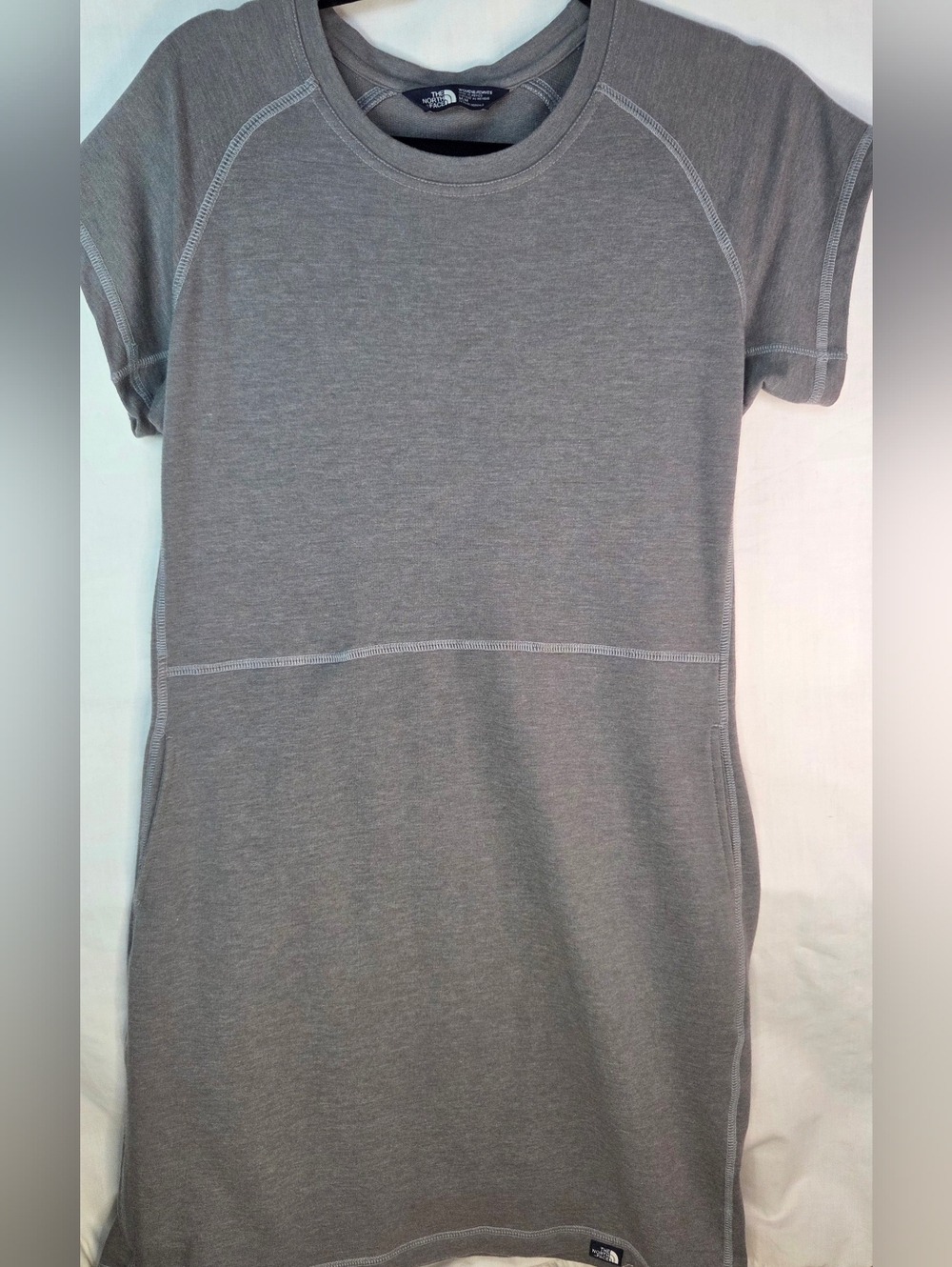 The North Face Heather Gray Short Sleeve Knit Dress Sz M